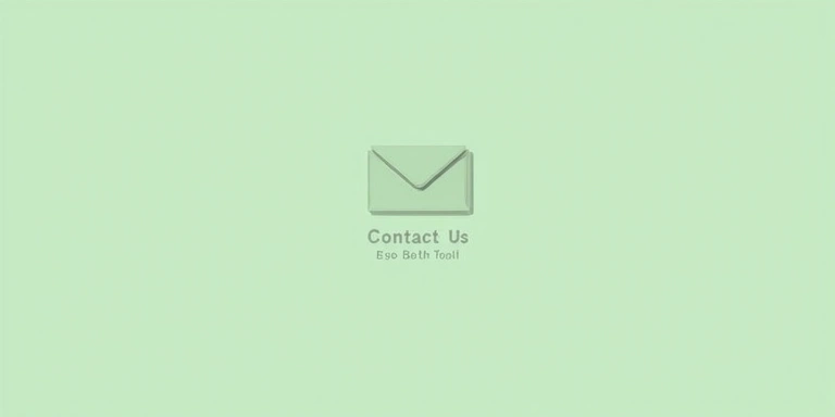A clean, modern contact us graphic with an envelope icon, phone icon, and location pin, set against a subtle green background.
